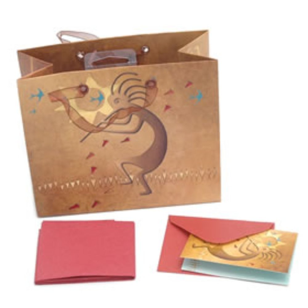 💥Kokopelli Small Gift Bag with Card and Tissue Paper